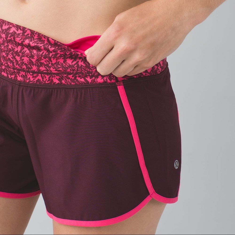 Lululemon Run Times Short Bordeaux Sz 6 - Picture 2 of 5